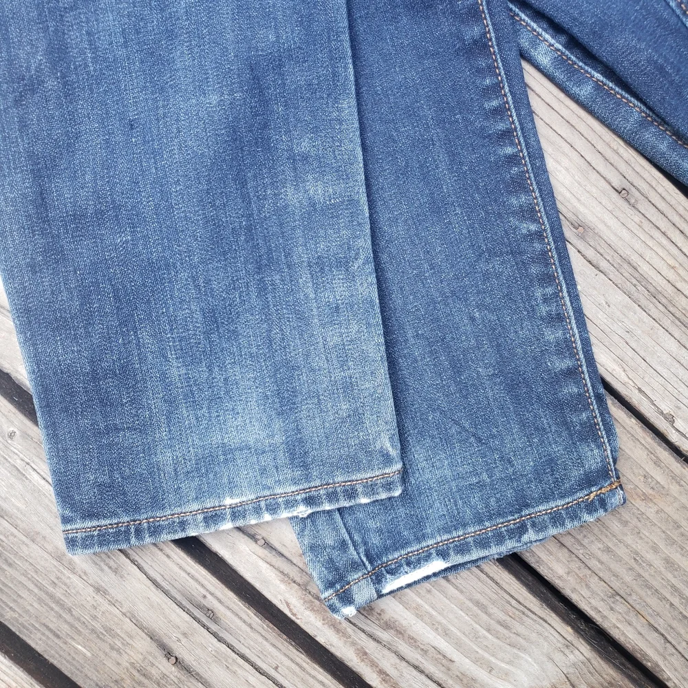 American Eagle Outfitters FLEX Dark Blue and Distressed Jeans - 32x34